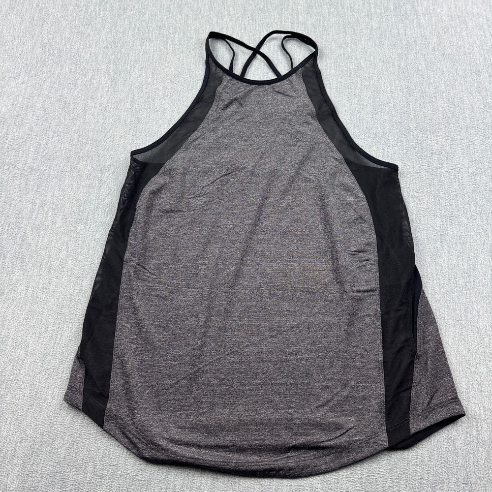 Lululemon Tank Top Womens 4 Black Heathered Run Off-Route Yoga Gym Athletic